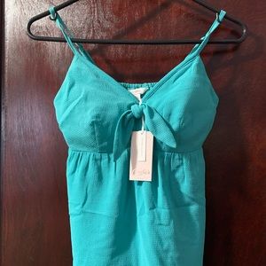 Candies teal babydoll front tie adjustable straps